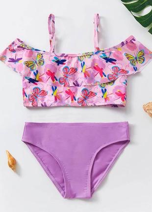 Купальник на дівчинку в метелики  3/4, 5/6, 7/8, 9/10  років