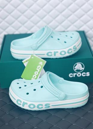 Crocs baya band mint woman кроксы женские летние мгновения7 фото