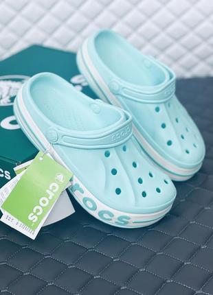 Crocs baya band mint woman кроксы женские летние мгновения6 фото