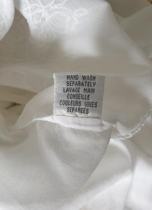 Белая блузка майка с баской, коттон, размер м5 фото
