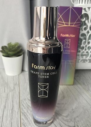 Тонер с фито-стволовыми клетками винограда farmstay grape stem cell toner3 фото