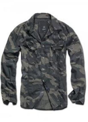 Сорочка brandit slimfit shirt darkcamo (м)