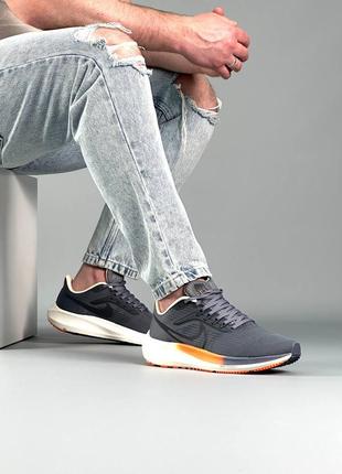 Мужские кроссовки nike zoom pegasus’39 grey orange