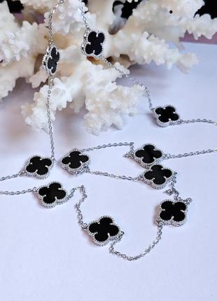 Колье с клевером, двухсторонний