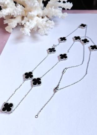 Колье с клевером, двухсторонний