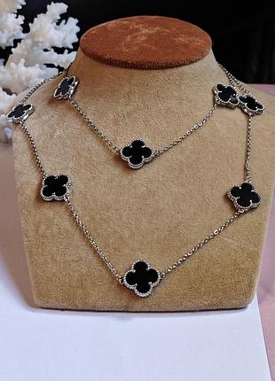Колье с клевером, двухсторонний