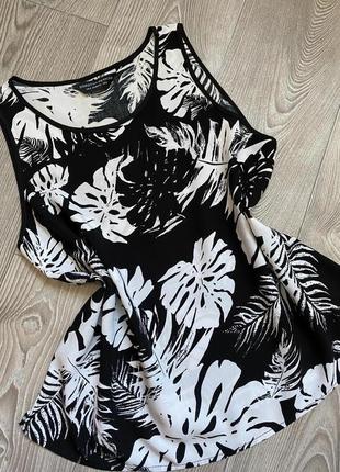 Легкая блуза в тропический принт6 фото