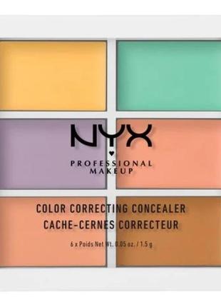 Палетка корректоров для лица nyx professional makeup palette conceal correct contour color correcting concealer, 9 г №041 фото