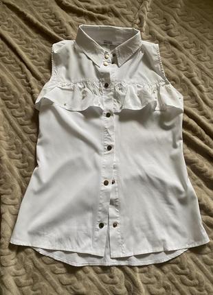 Белая летняя блузка