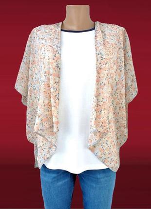 Резерв!  большой выбор! модная накидка, кимоно new look в мелкий цветочный принт. размер s.2 фото