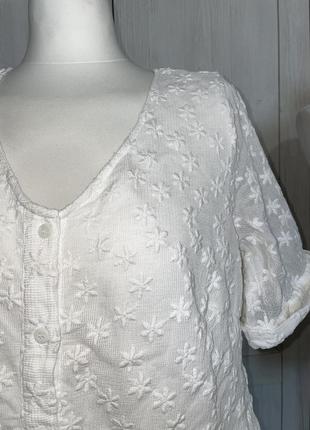 Платье рубашка туника кружевное хлопковое на пуговицах (можно для беременных)2 фото
