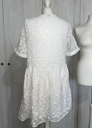 Платье рубашка туника кружевное хлопковое на пуговицах (можно для беременных)5 фото