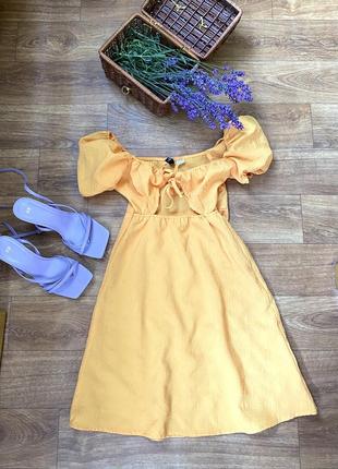 Яркое летнее платье сарафан фирмы h&m xxs-xs
