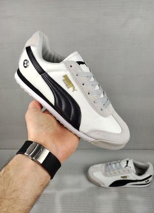 Кроссовки puma bmw mms roma gray1 фото