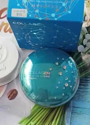 Пудра enough для лица с запасным блоком collagen premium hydro two way cake spf50+/pa++ no133 фото