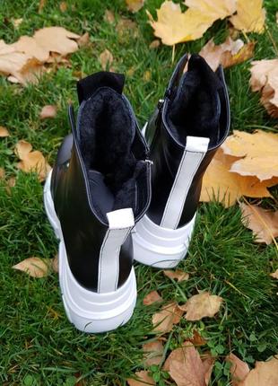 Ботинки женские зимние ,кожаные полусапоги4 фото
