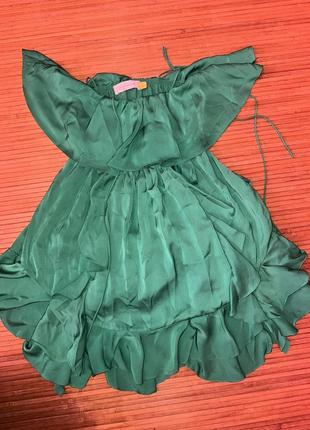 Зеленое платье мини