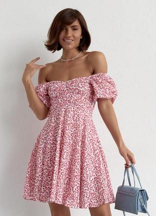 Турецкая🔹летнее платье мини с драпировкой спереди🔸