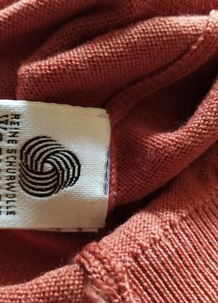 Терракотовая кофта свитер джемпер 100%шерсть пюре4 фото