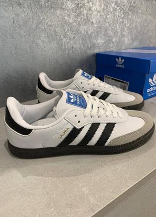 Мужские кроссовки adidas samba white black 41-42-43-44-45