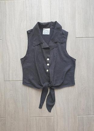 Чорна сорочка на зав'язках