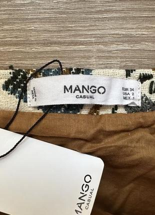 Мини юбочка с вышитым принтом  ⁇  mango3 фото