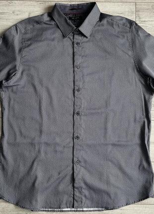 Сорочка\рубашка ted baker micro-geo print slim fit button-down shirt2 фото