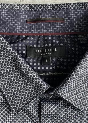 Сорочка\рубашка ted baker micro-geo print slim fit button-down shirt4 фото