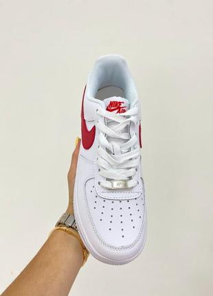 Жіночі кросівки nike air force 1 white red 6 знижка sale / smb3 фото