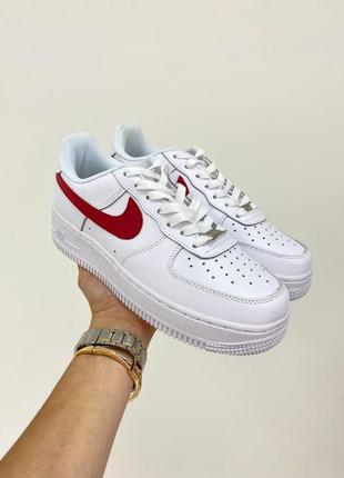 Жіночі кросівки nike air force 1 white red 6 знижка sale / smb