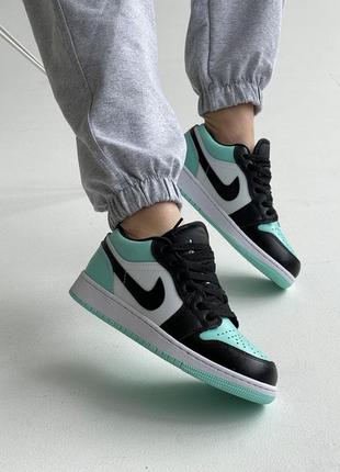 Знижка nike air jordan low turquoise жіночі кросівки найк джордан бірюзові мятні скидка кроссовки мятые бирюзовые