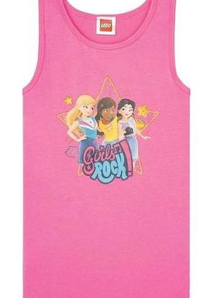Хлопковая майка для девочки lego friends