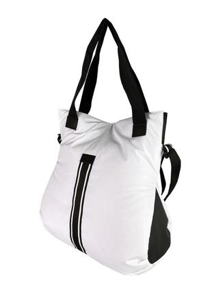 Жіноча сумка. легка зручна сумка на літо біла. сумочка на кожен день текстильна2 фото