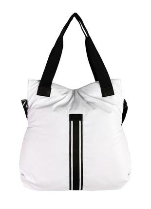 Жіноча сумка. легка зручна сумка на літо біла. сумочка на кожен день текстильна