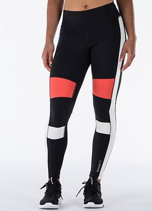 Поразительные спортивные леггинсы лоссины reebok speedwick color block leggings