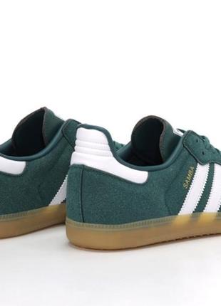 Модні замшеві кросівки adidas samba(у зеленому кольорі)(41-45)7 фото