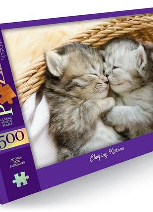 Пазлы danko toys 500 элементов sleeping kittens (с500-13-04)