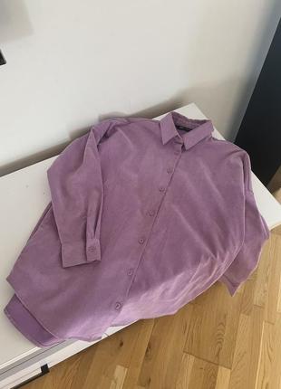 Сорочка зара zara валюрова сорочка рубашка лілова сорочка