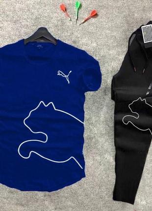 Штаны + футболка! спортивный костюм, летний комплект preto puma