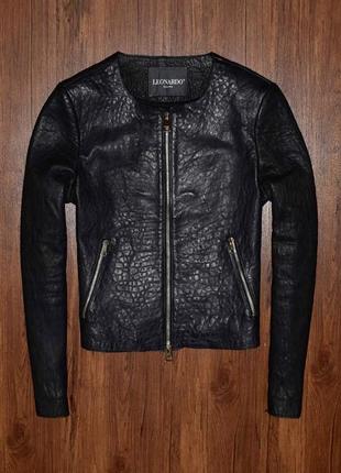 Leonardo italy leather jacket женская премиальная кожаная куртка