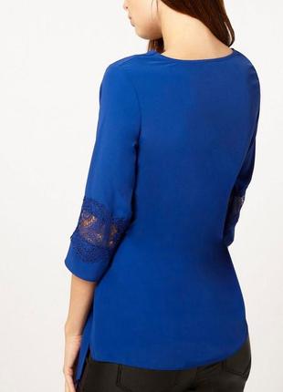 Блуза с кружевом цвета кобальт dorothy perkins2 фото