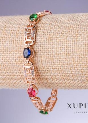 Браслет xuping з різнокольоровими цирконами разноцветные