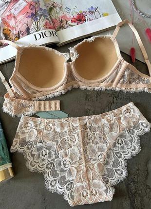 Очень нежный кружевной комплект белья intimissimi из коллекции floral groove🌸7 фото