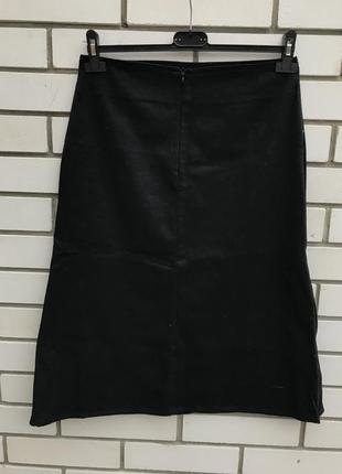 Крутейшая,чёрная,юбка под джинс с принтом ,а-силуэт,хлопок5 фото