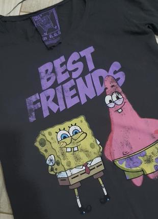 Лонгслив рукав 3/4 спанч боб, pull&bear spongebob, патрик l-xl9 фото