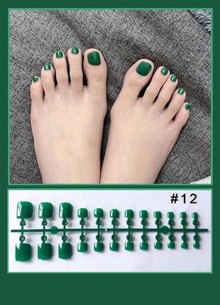 Накладные ногти +клей для педикюра - цвет: молочный (для пальцев ног)8 фото