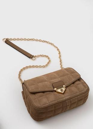 Замшева сумка michael kors soho large quilted suede shoulder bag5 фото