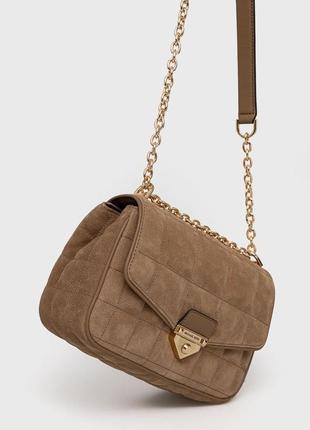 Замшева сумка michael kors soho large quilted suede shoulder bag