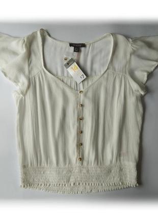 🆂🅰🅻🅴 новая вискозная молочная легкая блуза primark 98414