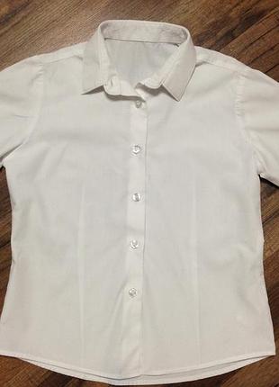 Рубашка,блуза george белая для девочки,7-8 лет,рост 122-128